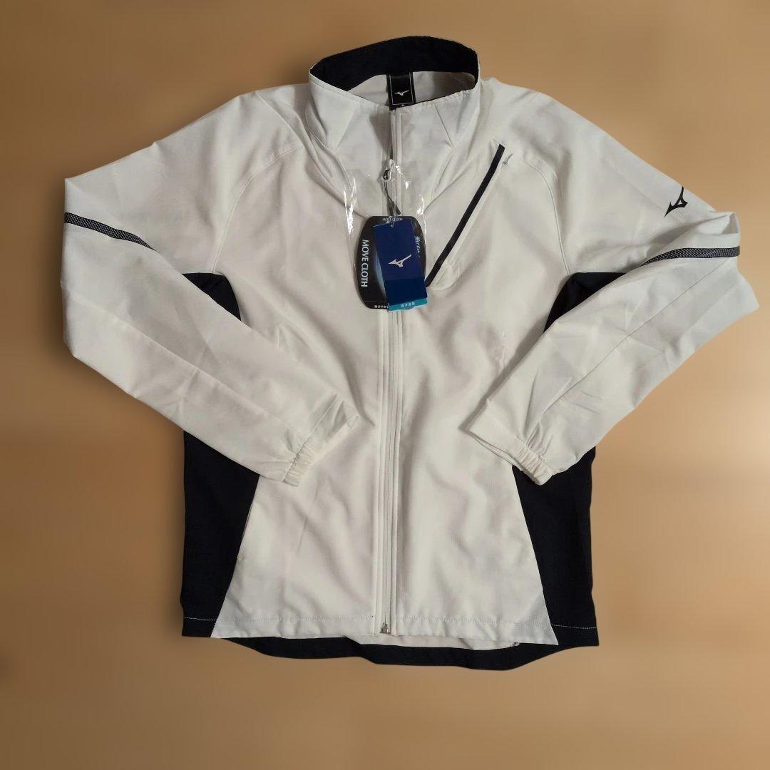 新品　サイズМ　ミズノ ジャージ上下セット ホワイト　ネイビー