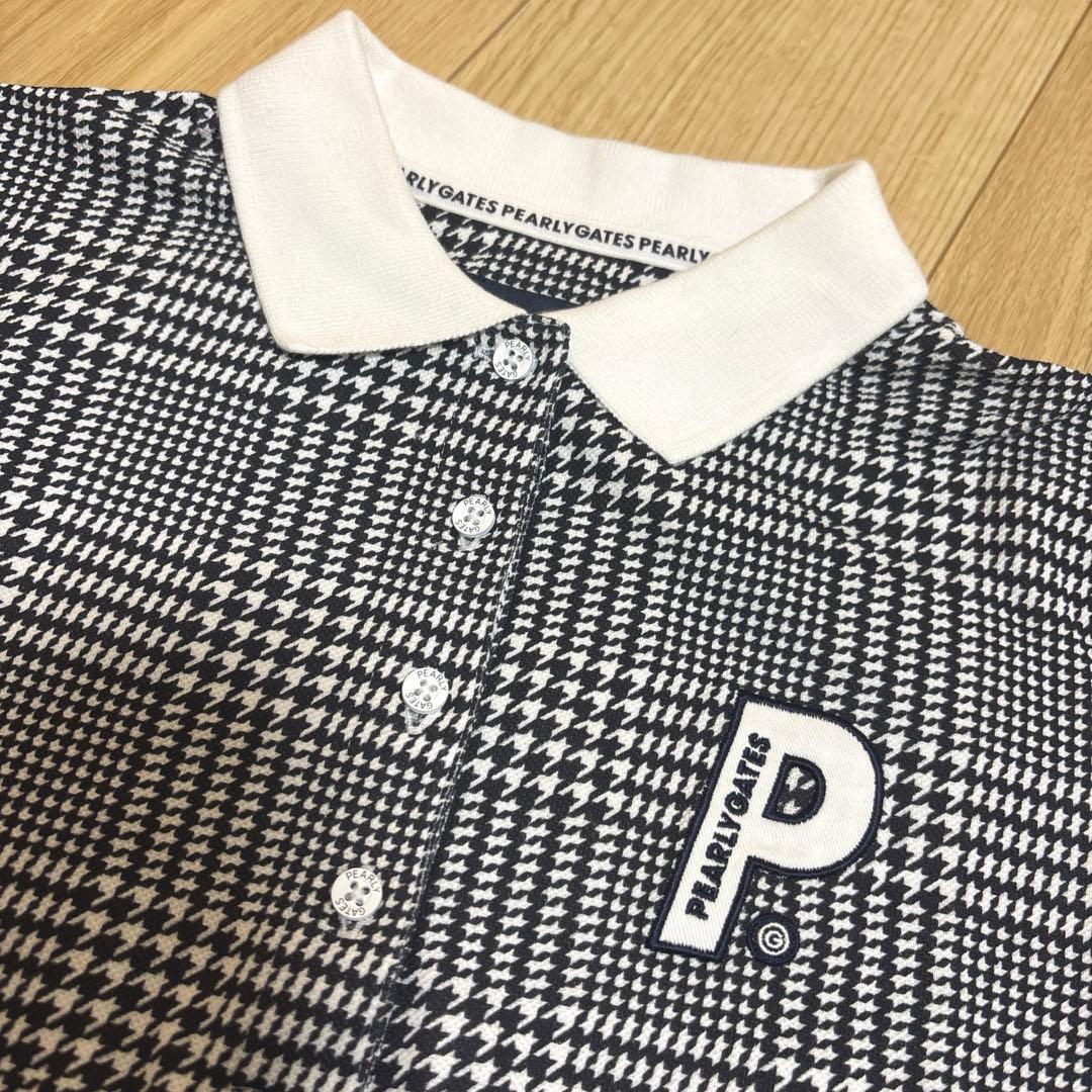 【新品】PEARLY GATES ポロシャツ 千鳥柄 サイズ0