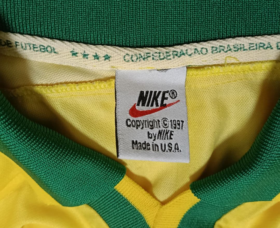 【希少USA製】NIKEブラジル代表 1997年 ホーム ユニフォームM~L相当