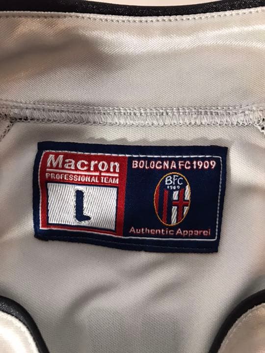正規品 Macron ボローニャFC「16」中田英寿 半袖 L ユニフォーム
