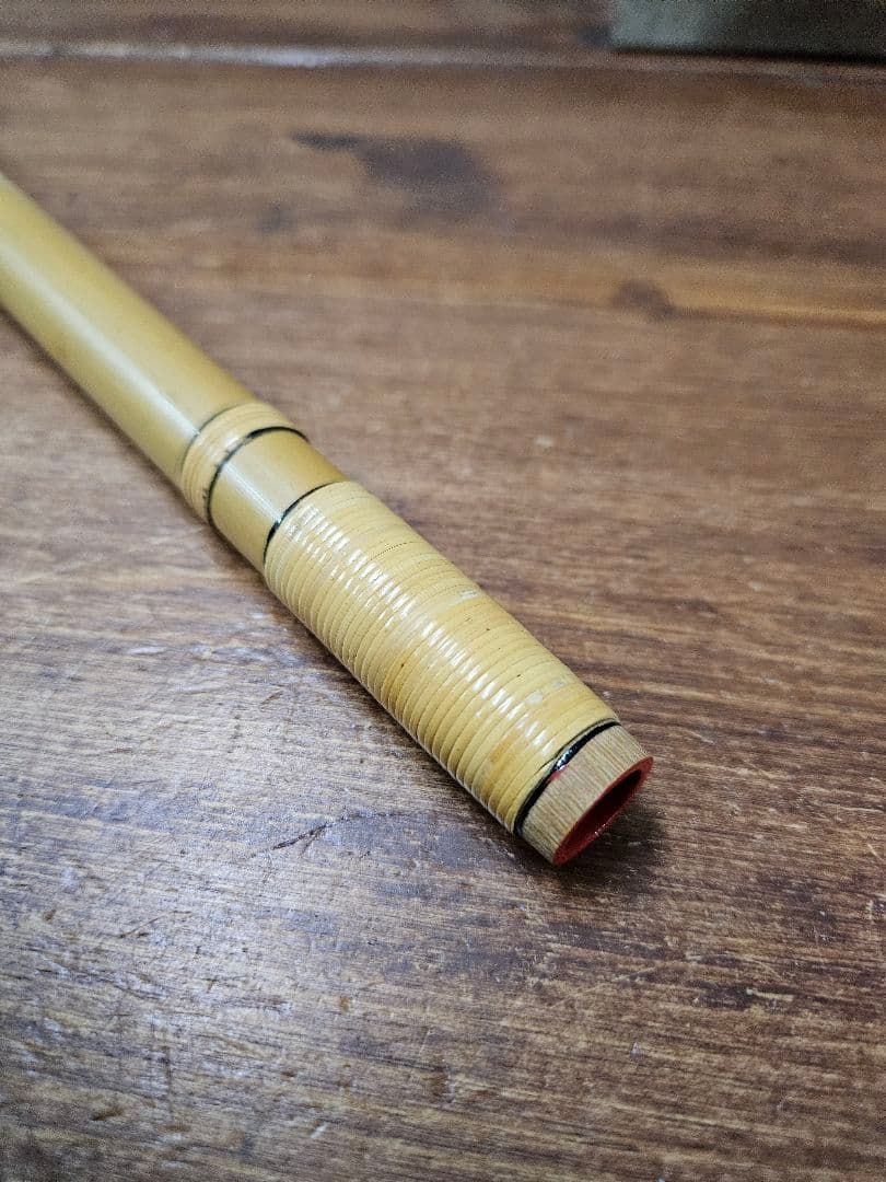 古典調 篠笛 在銘 案山 お囃子用 獅子田 7穴式 和楽器