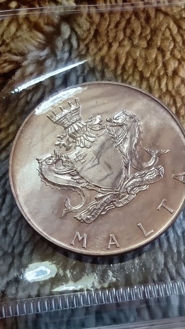 1972年マルタ2リラ（2ポンド）銀貨