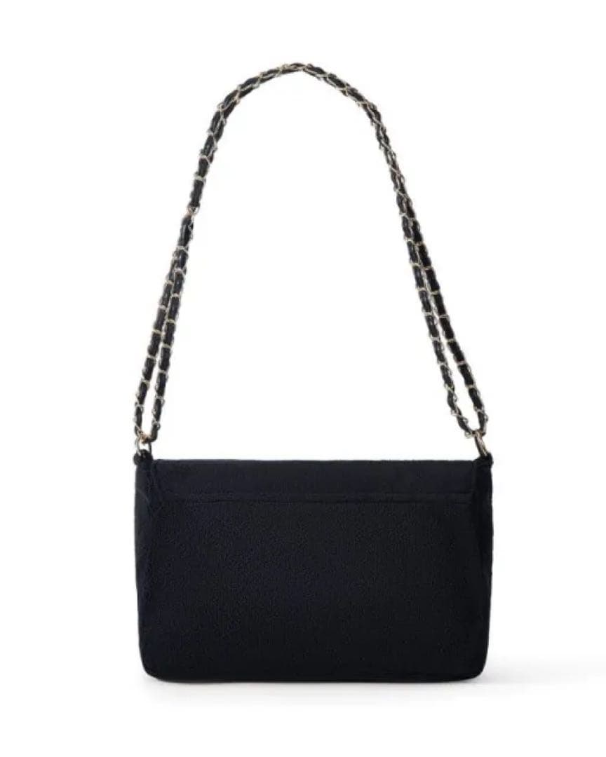 m*3様 CHANEL シャネル ミニバッグ ポーチ ブラック×ホワイトロゴ チ