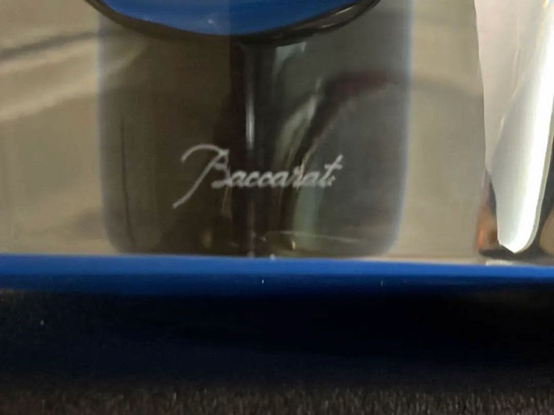 最終お値下げ　Baccarat バカラ クリスタル花瓶 透明・青