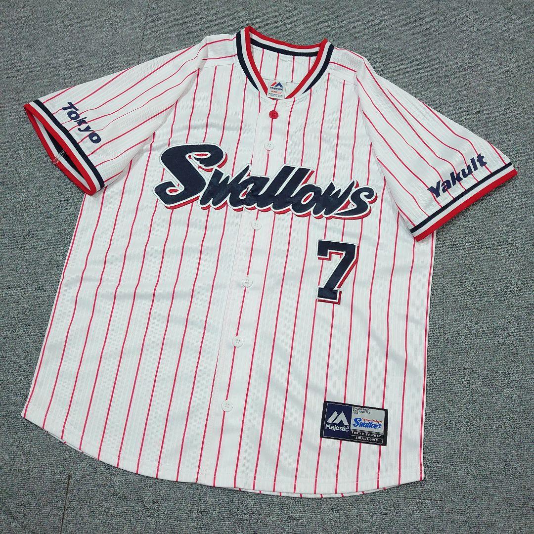 【美品】東京ヤクルトスワローズ 長岡 レプリカユニフォーム ホーム Мサイズ