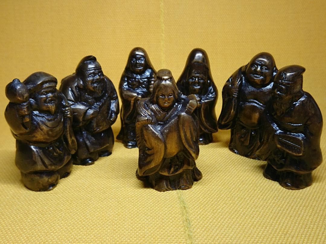 【美品】七福神　人形　銅製　置物　インテリア　工芸品　美術品　AA3431