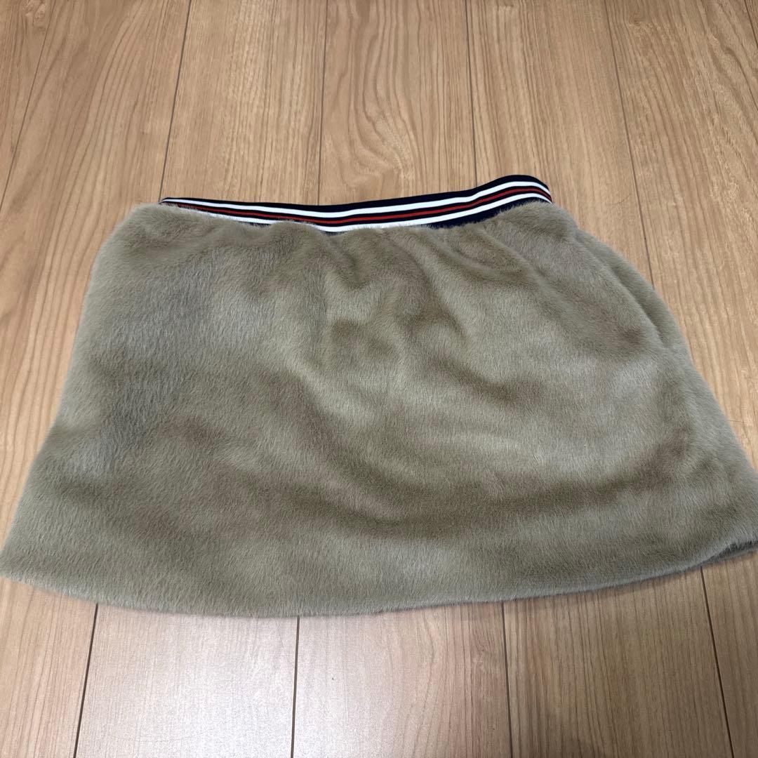 FILA フリース スカート ベージュ　XLサイズ