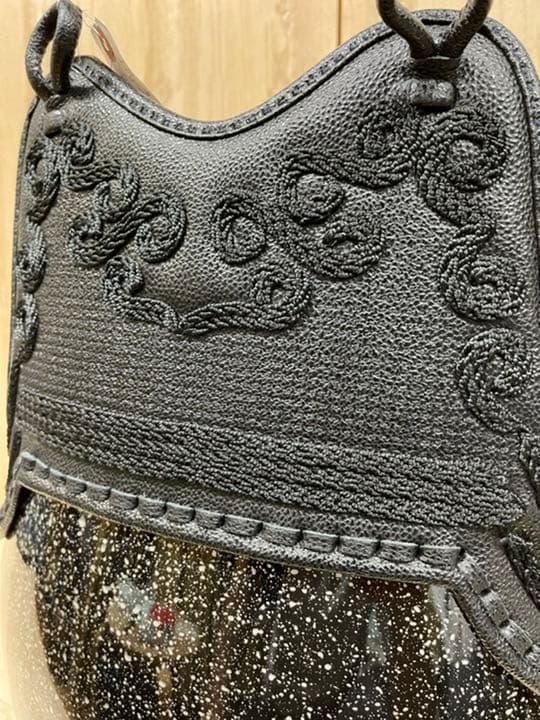 剣道　白黒霜降り胴　なぎなた　新品　防具　垂　小手　面　磨胴　タタキ胴　石目胴