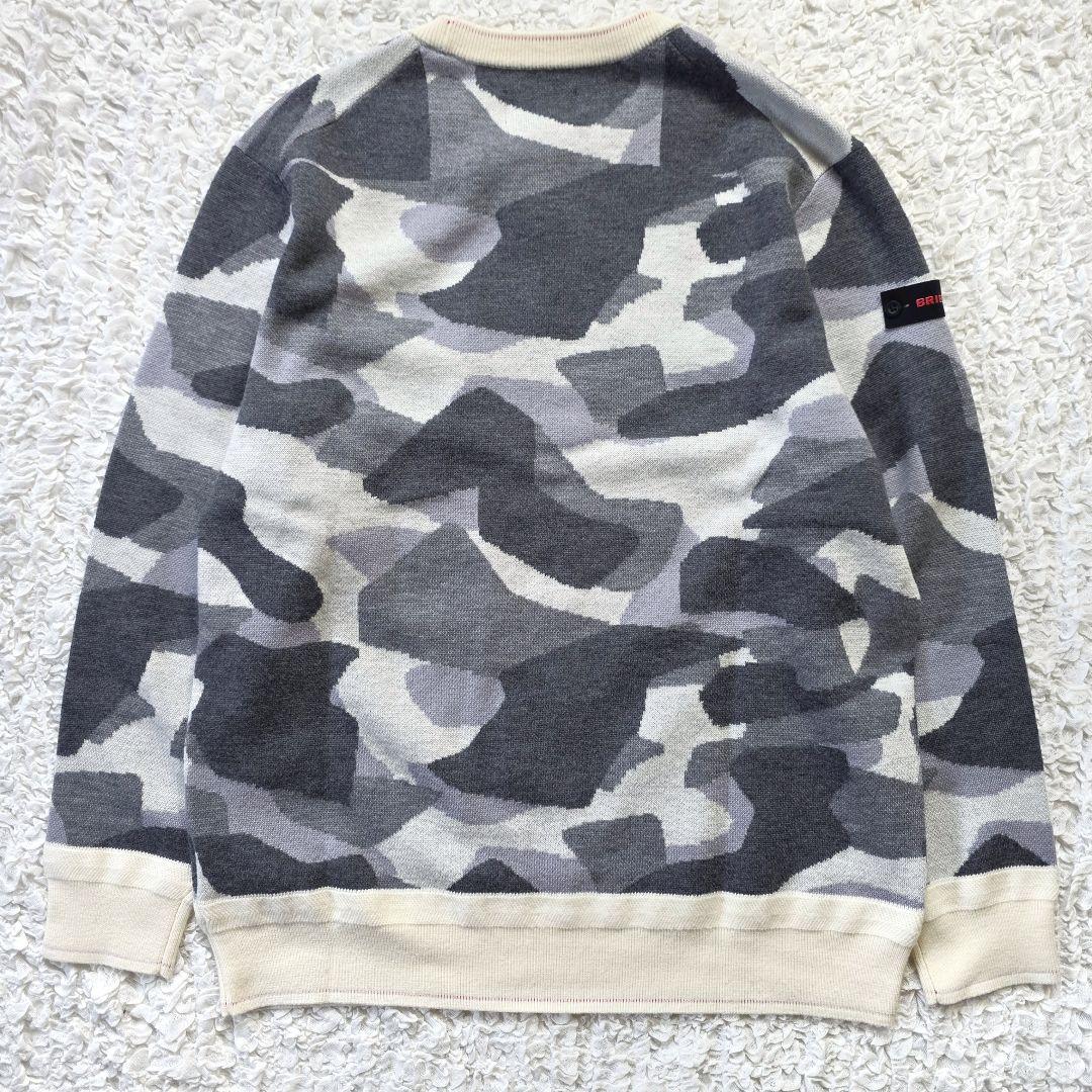 【美品】ブリーフィング セーター カモフラ XL ゴルフウェア
