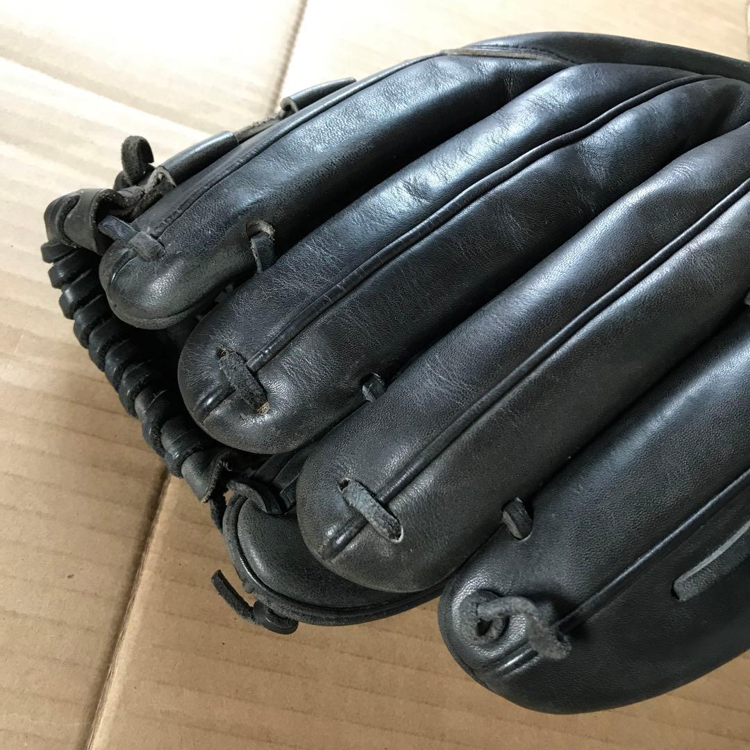 【本日限定セール❗️】ZETT 野球グローブ　投手用　右用　黒　日本製　希少品