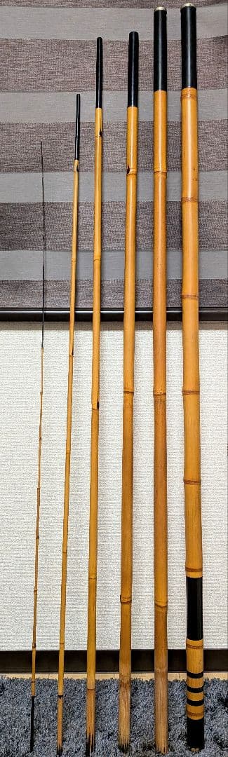 竹製6本継ぎ鮎竿約8.5m
