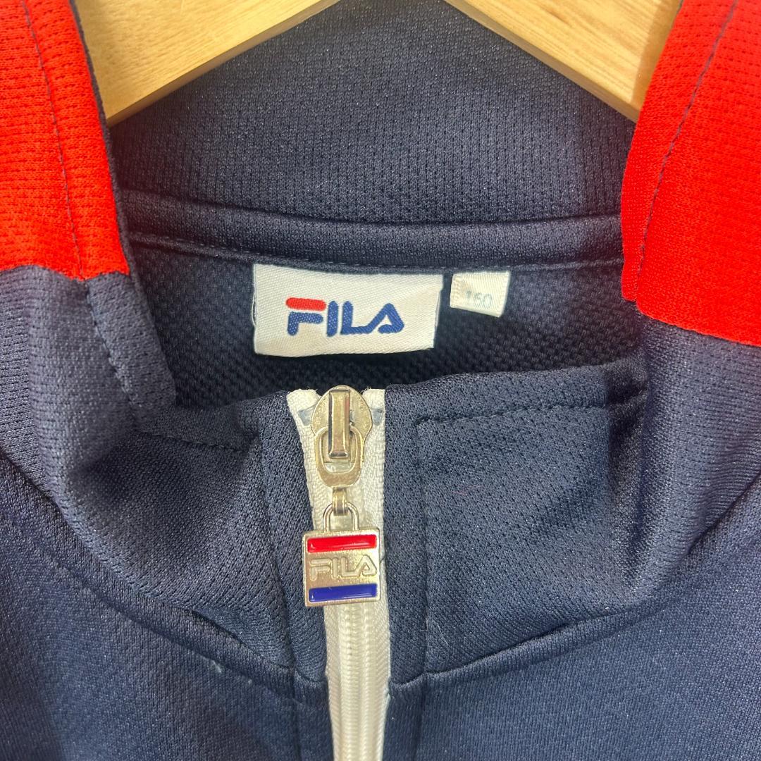 FILA フルジップ トラックジャケット ネイビー/レッド ユニセックス
