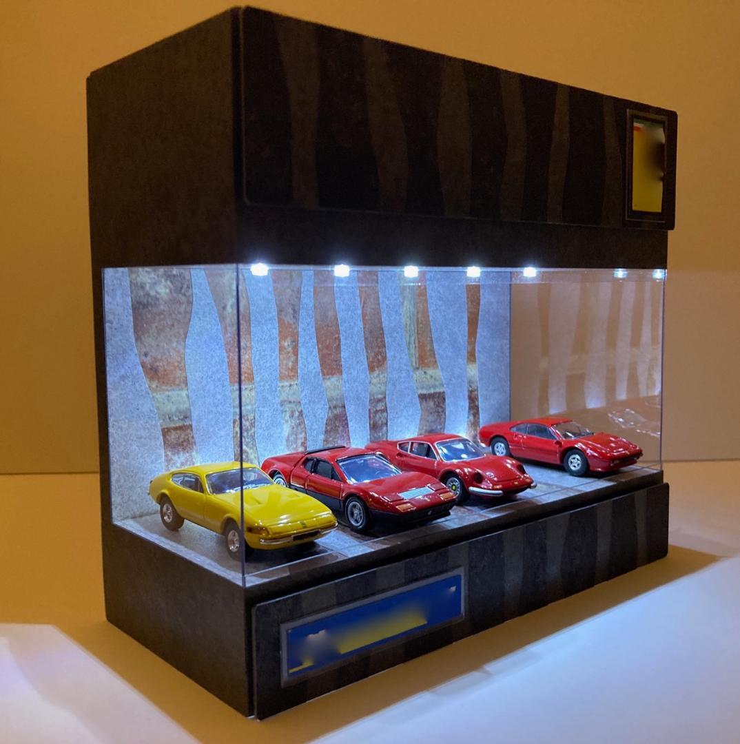 1/64仕様・退廃的・ディスプレーBOX /白色LED照明10灯・ネオガレージ