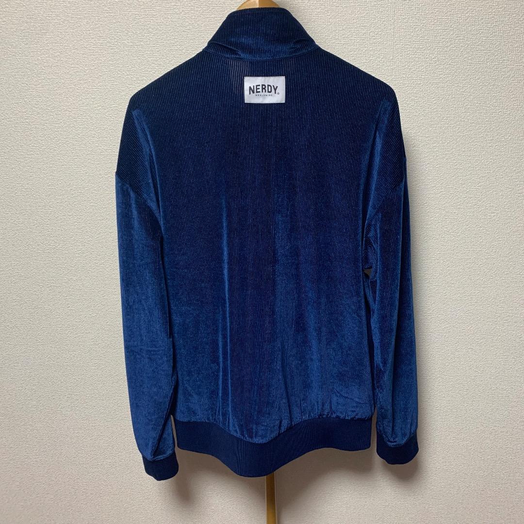 NERDY ノルディ コーデュロイ ベロア トラックジャケット ジャージ M 青