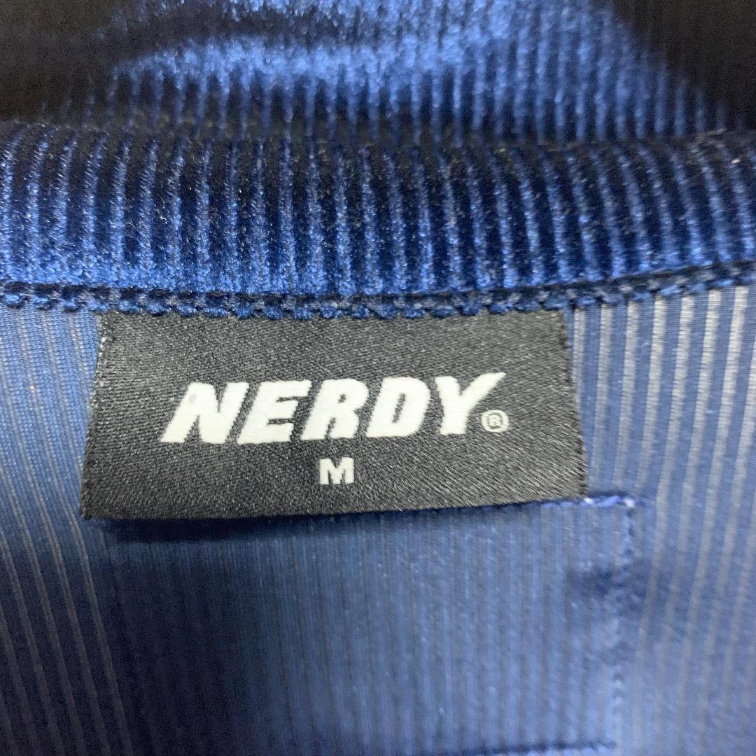 NERDY ノルディ コーデュロイ ベロア トラックジャケット ジャージ M 青