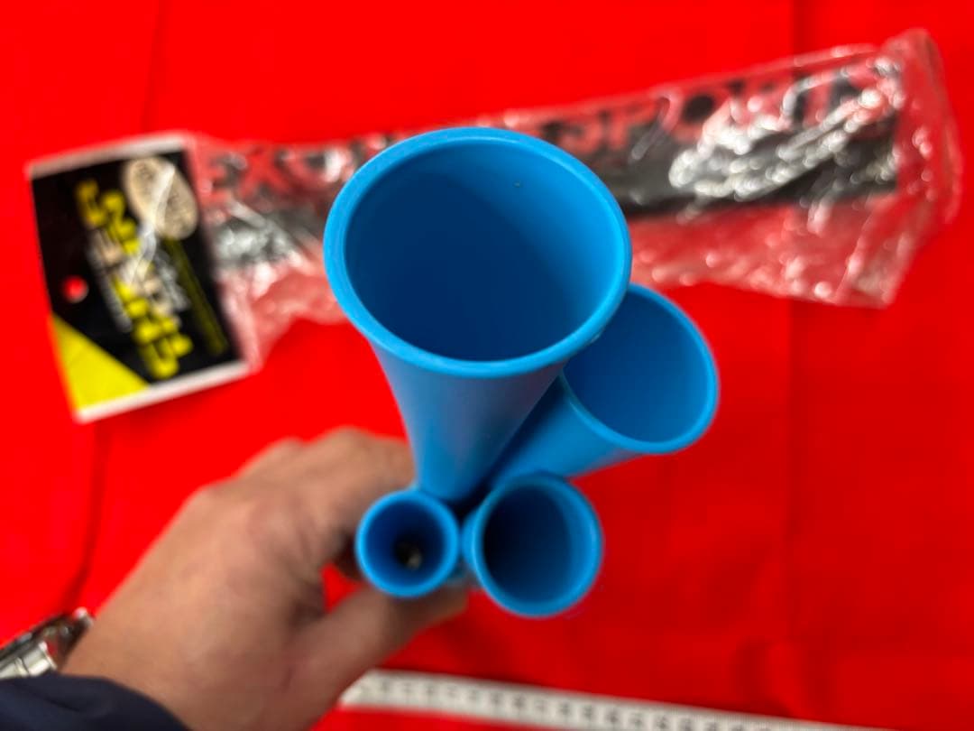 [希少品] 応援グッズ　チアホーン　プラ製　4連　新品・未使用※値下げ不可