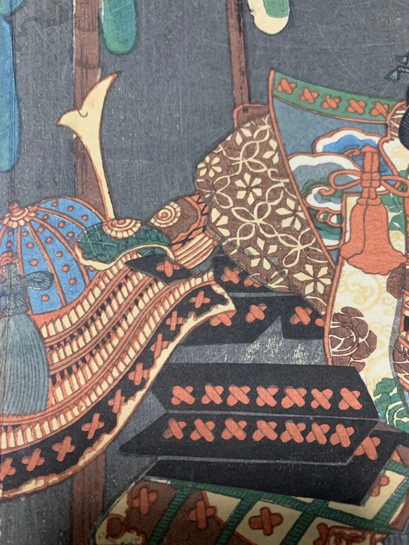 歌川豊国 浮世絵 重次郎光復 木版画 大判 江戸期 役者絵◆歌舞伎絵◆版画