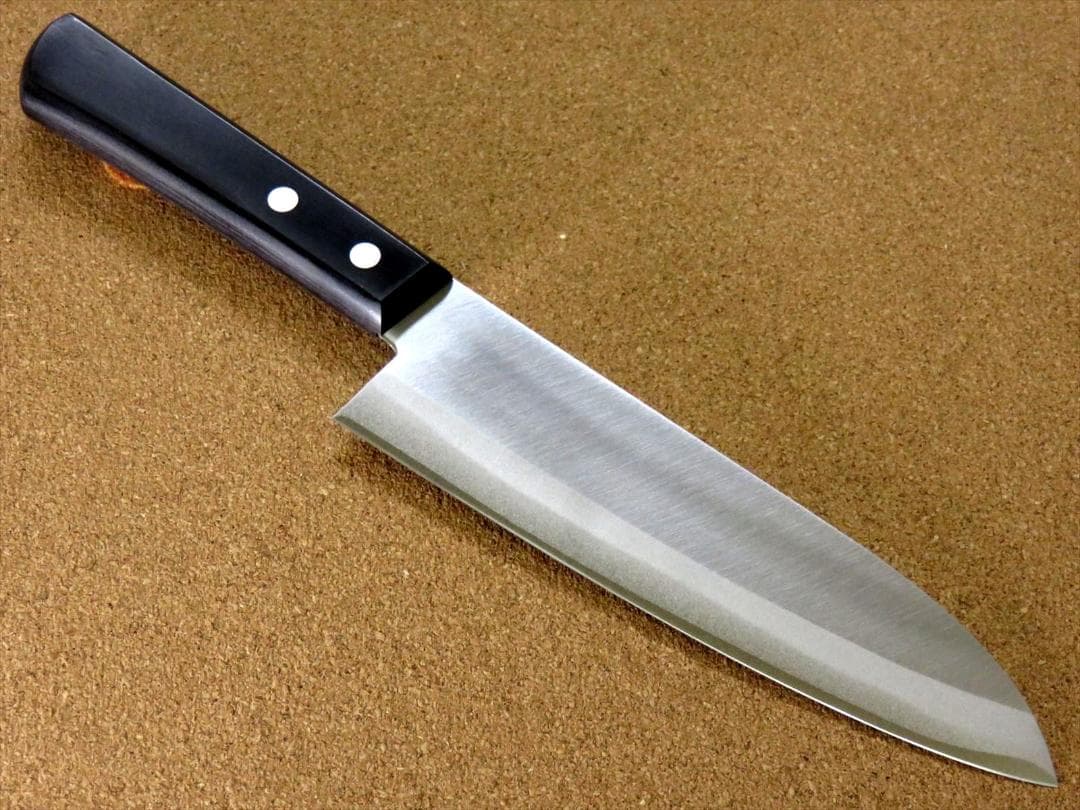 関の刃物 三徳包丁 170mm 鋼割込 白紙2号 炭素鋼 ハガネ 両刃 万能包丁