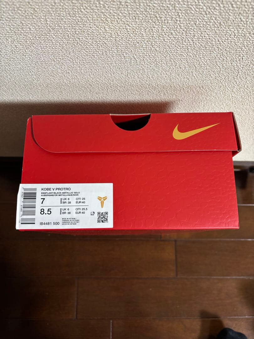 Nike Kobe 6 黒/金 シューズ 25.5cm