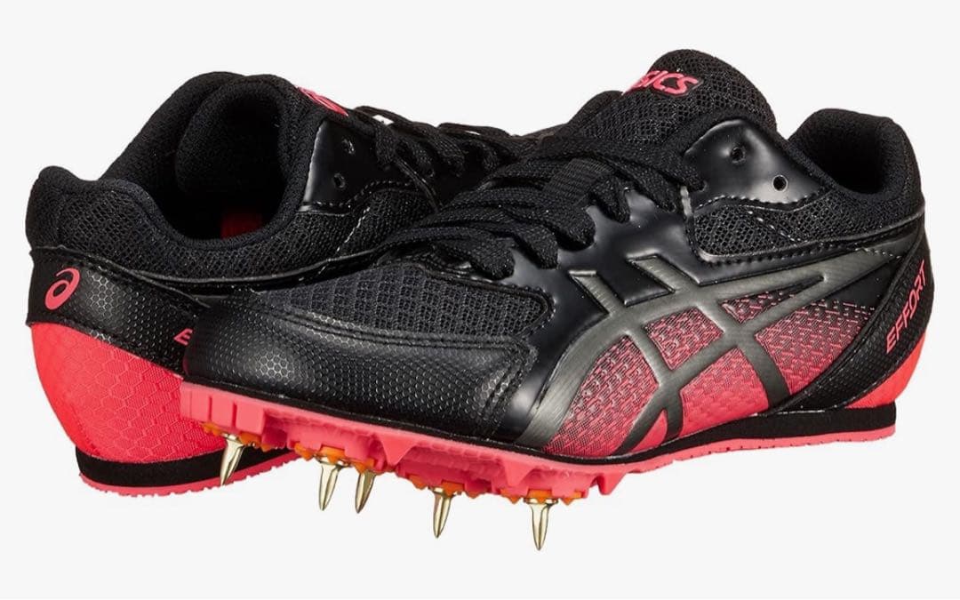 ASICS 陸上競技用スパイクシューズ 黒/ピンク
