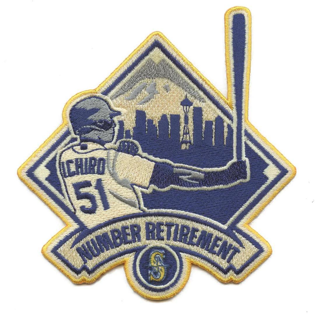 イチロー51背番号引退セレモニーGold淵記念パッチ付ホームジャージUS限定品