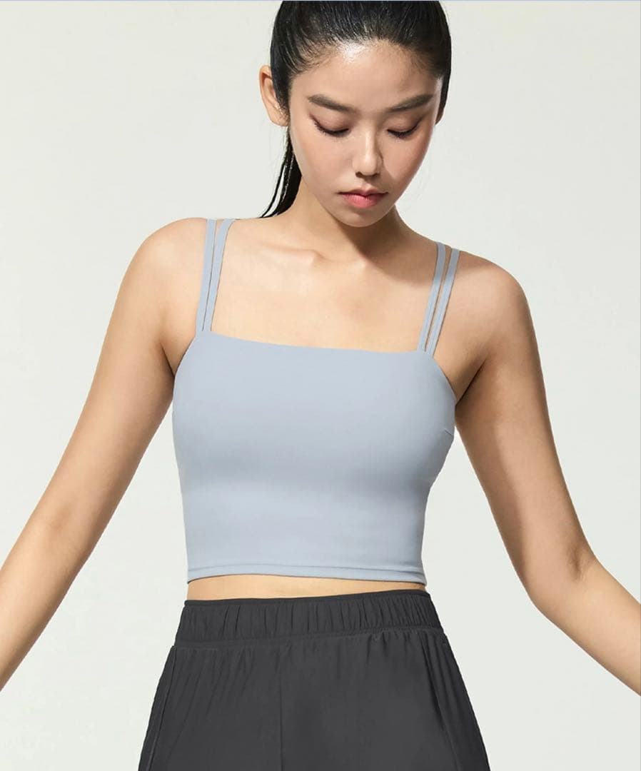 XEXYMIX ブラトップ M フォグスカイグレー パッド付 ヨガ ピラティス