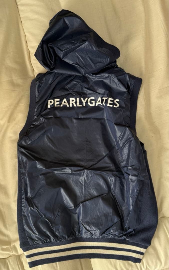 パーリーゲイツ PEARLY GATES フード付きベスト ネイビー 0サイズ