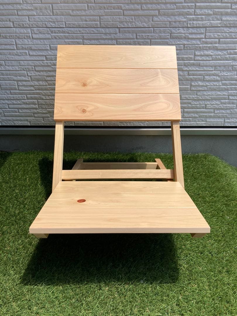 クロス　チェア　椅子　キャンプ　簡単組立　ひのき　ウッド　アウトドア　コンパクト