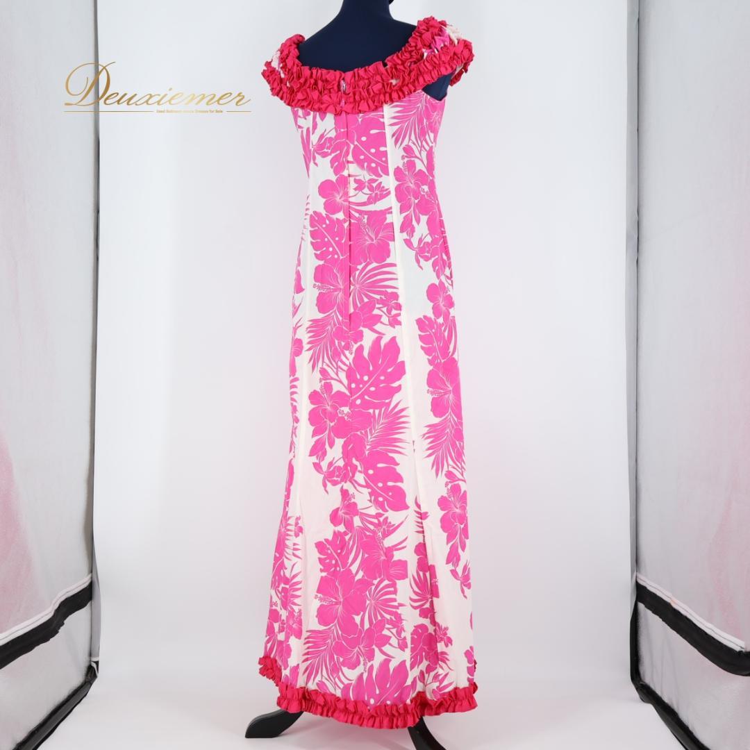 【美品 ハワイ製 フラダンス衣装】ピンク  Creations ドレス