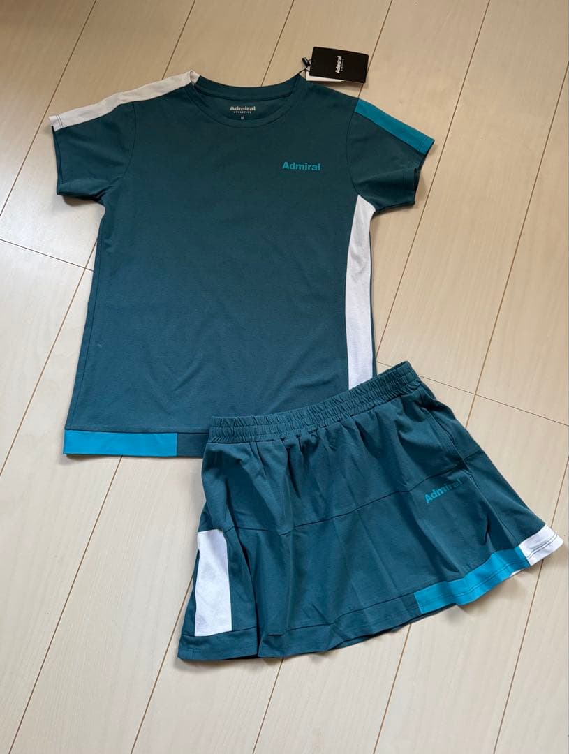 アドミラル テニスウェア セットアップ ブルー スコート Tシャツ M