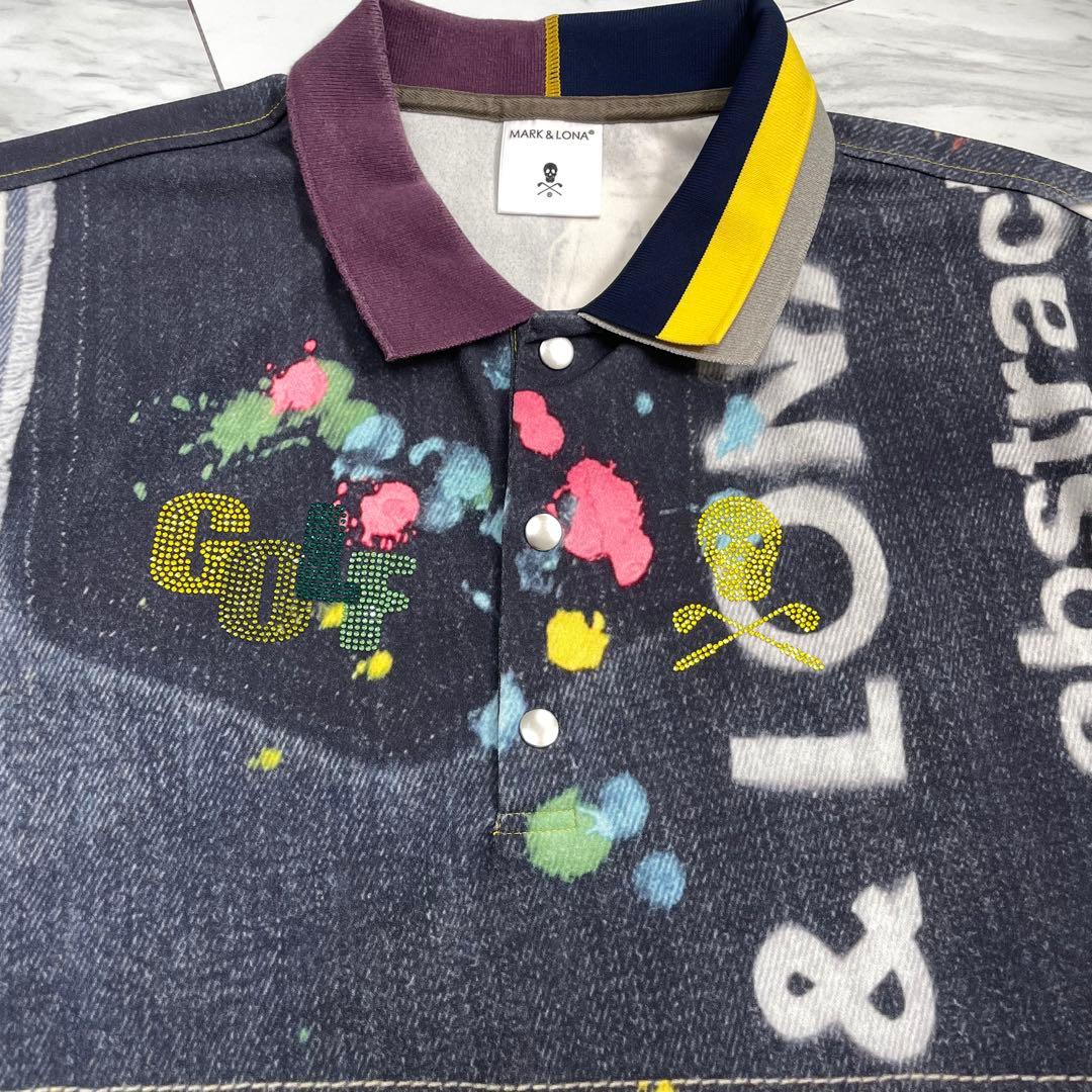 美品 23SS⭐️マーク&ロナ ポロシャツ 木村拓哉着用モデル 総柄 XL