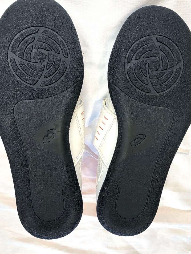 美品⭐️ASICS アシックス　円盤・砲丸投げ用シューズ　白/オレンジ25.0cm