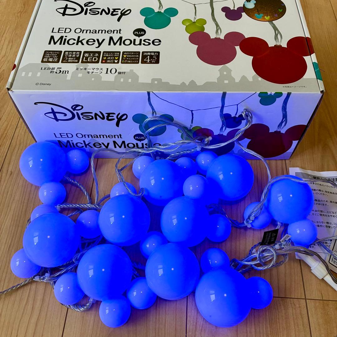 美品 ディズニー ミッキー LEDオーナメント 屋外可 イルミネーション ライト