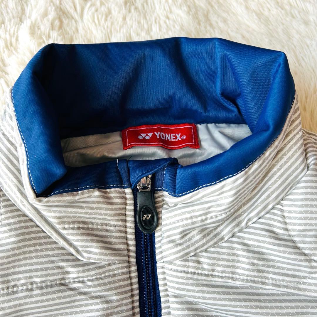 YONEX ヨネックス 中綿ベスト ロゴ刺繍 ネイビーグレー ヒートカプセル
