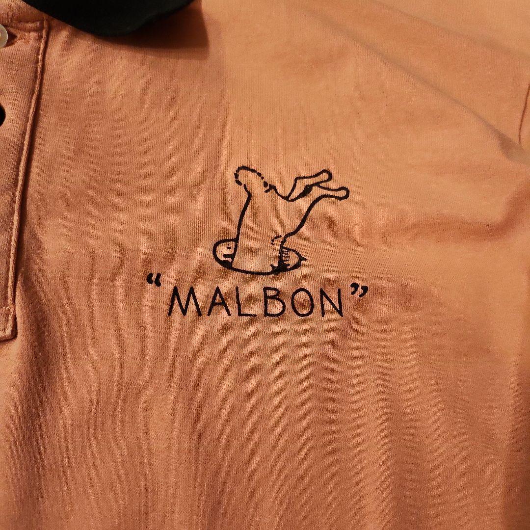 (美品)Malbonマルボン オレンジ 長袖ポロシャツ M