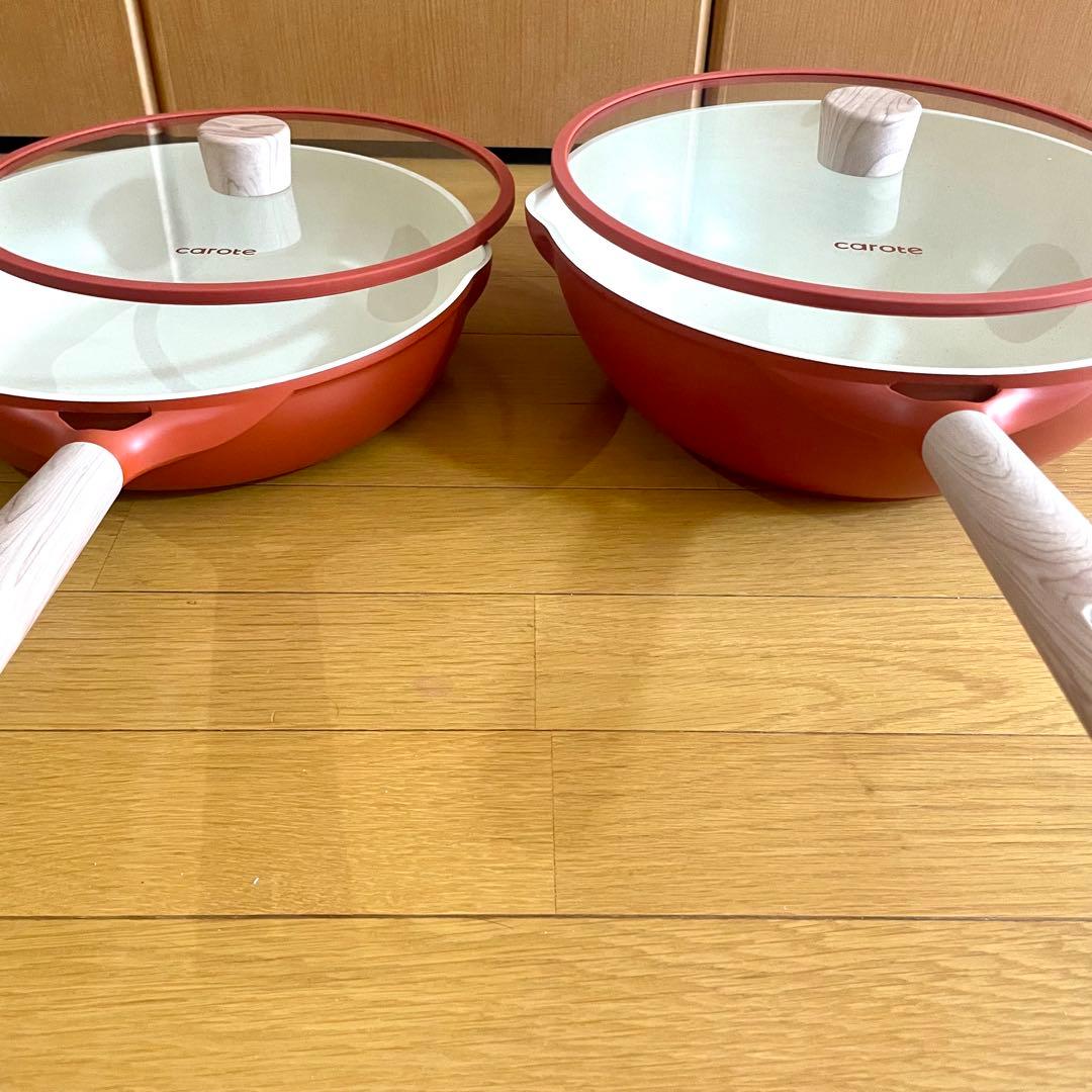 10点セット carote カローテ フライパン 鍋 赤 レッド