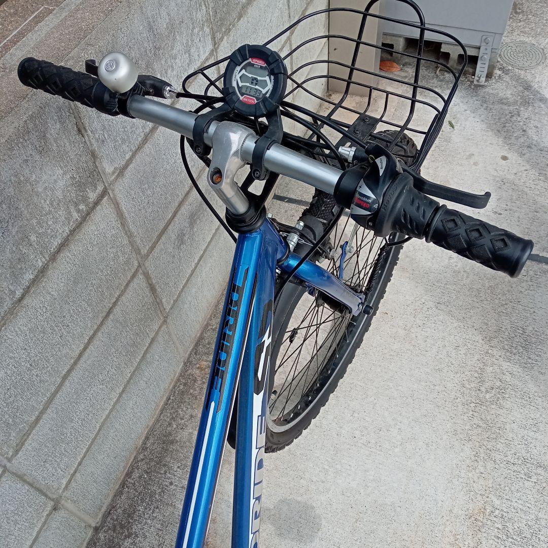 PRIDE キッズサイクル 青26インチ