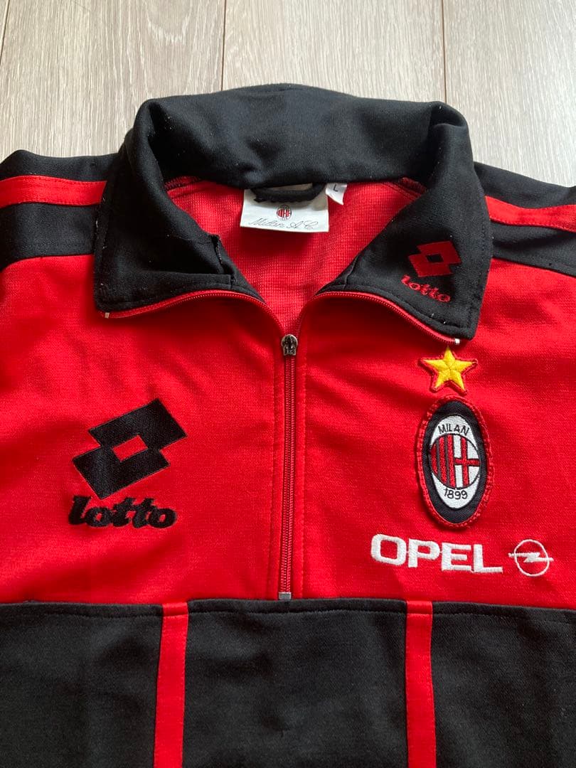 A.C. Milan ジャージ / lotto Lサイズ ロッソネロ