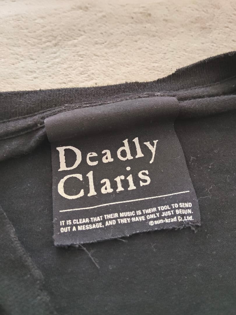 Deadly Claris ブラックTシャツ ディルアングレイ　ライブTシャツ