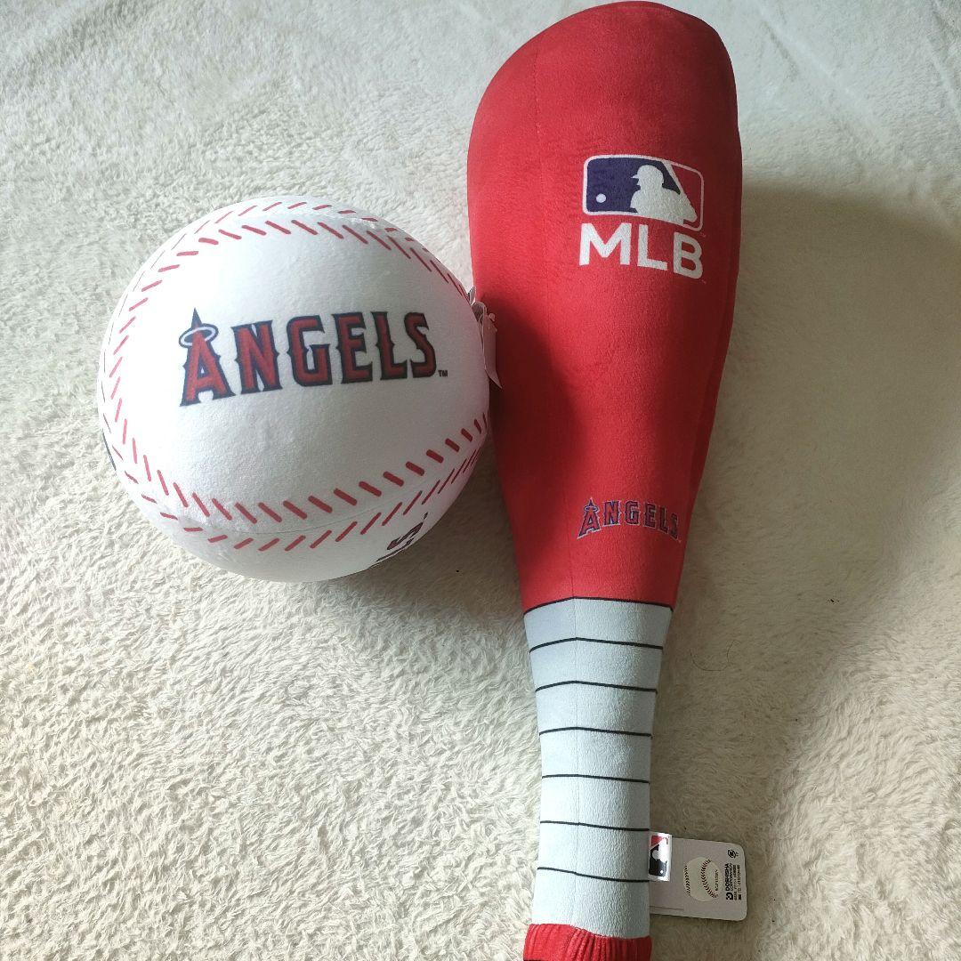 【激レア新品】公認グッズANGELS クッションセット バット ボール大谷