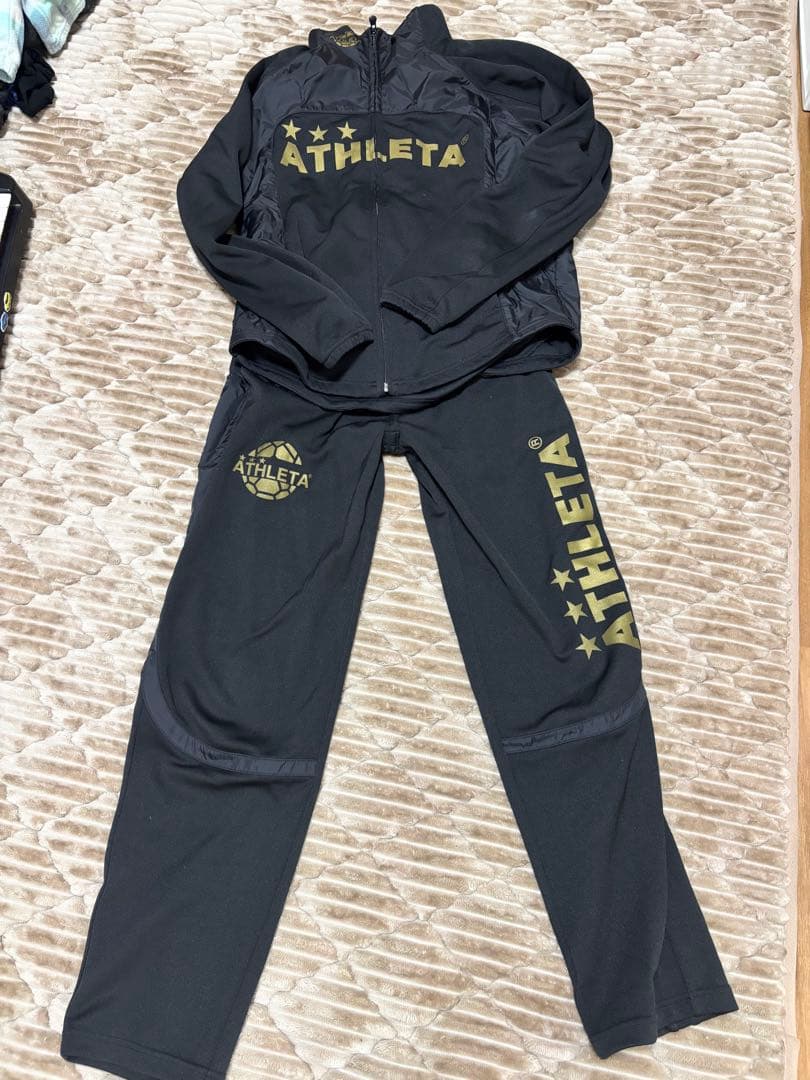 ATHLETA 黒 ジャージ　セットアップ　M