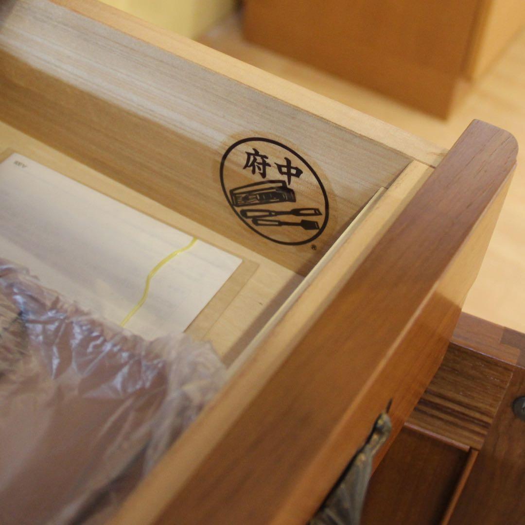 値下げ！国産木製キャビネット チーク材 展示未使用品