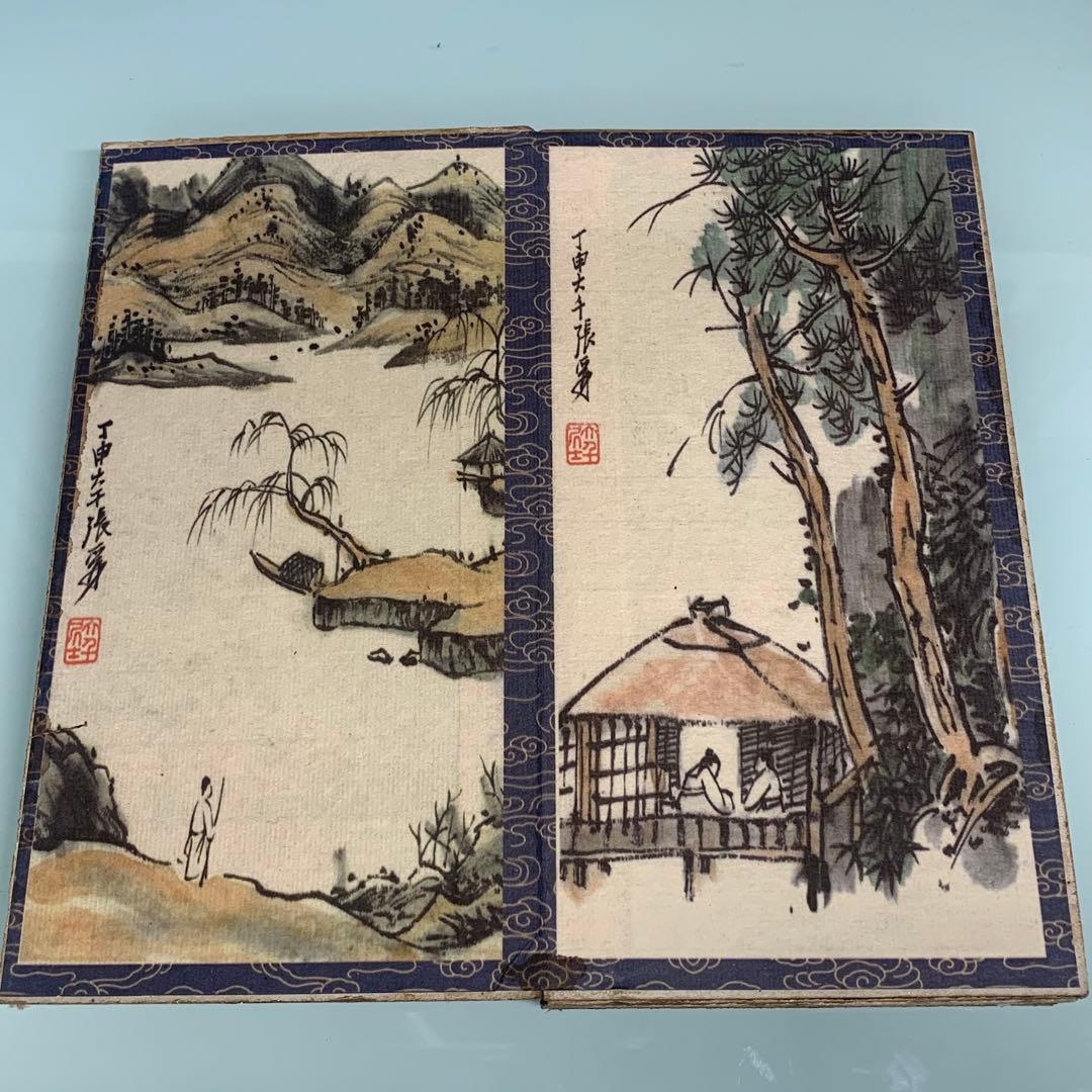 蔵出し 美術　絵　大名家　張大千山水絵冊　旧蔵　研究用