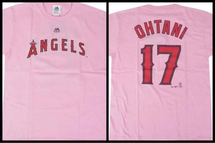 キッズ150 大谷翔平 ピンク Tシャツ エンゼルス ANGELS