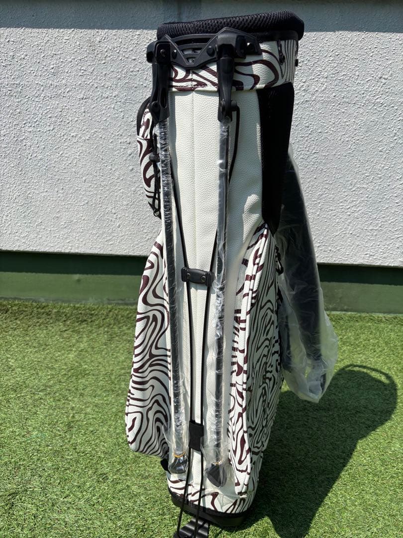 BSEGOLF スタンドキャディバッグ　新品　ゴルフバッグ　アニマル　ゼブラ　白