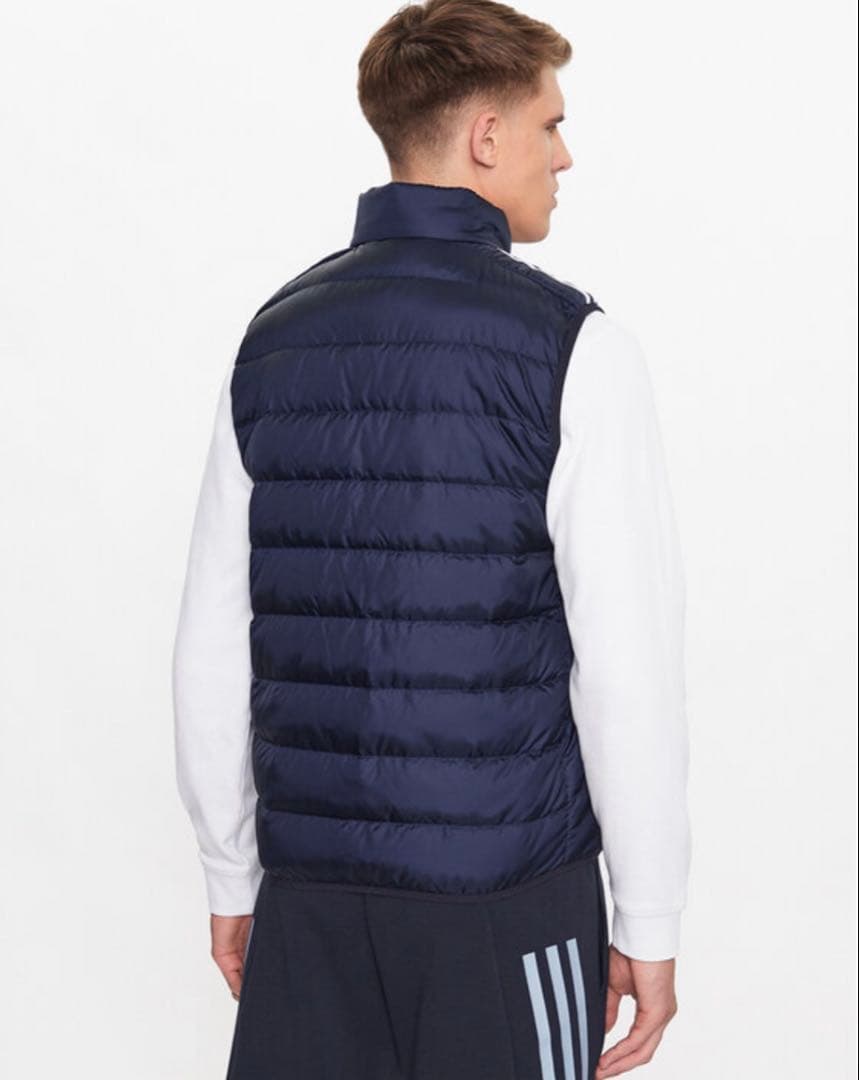 新品　アディダス　エッセンシャルズ ダウンベスト　ゴルフ　ネイビー　XL