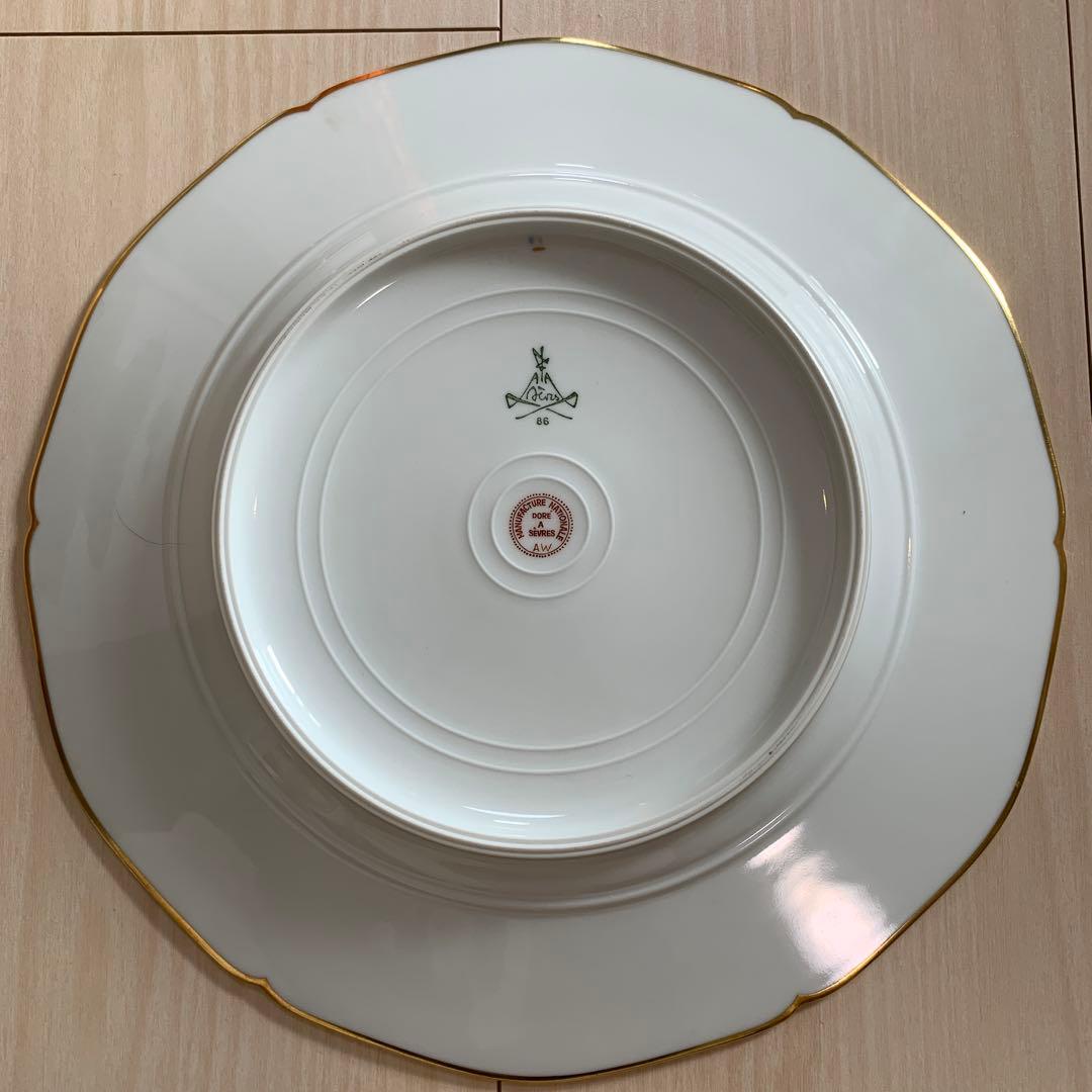 セーブル(Sevres) ペイル 24K金彩装飾　平たい大皿