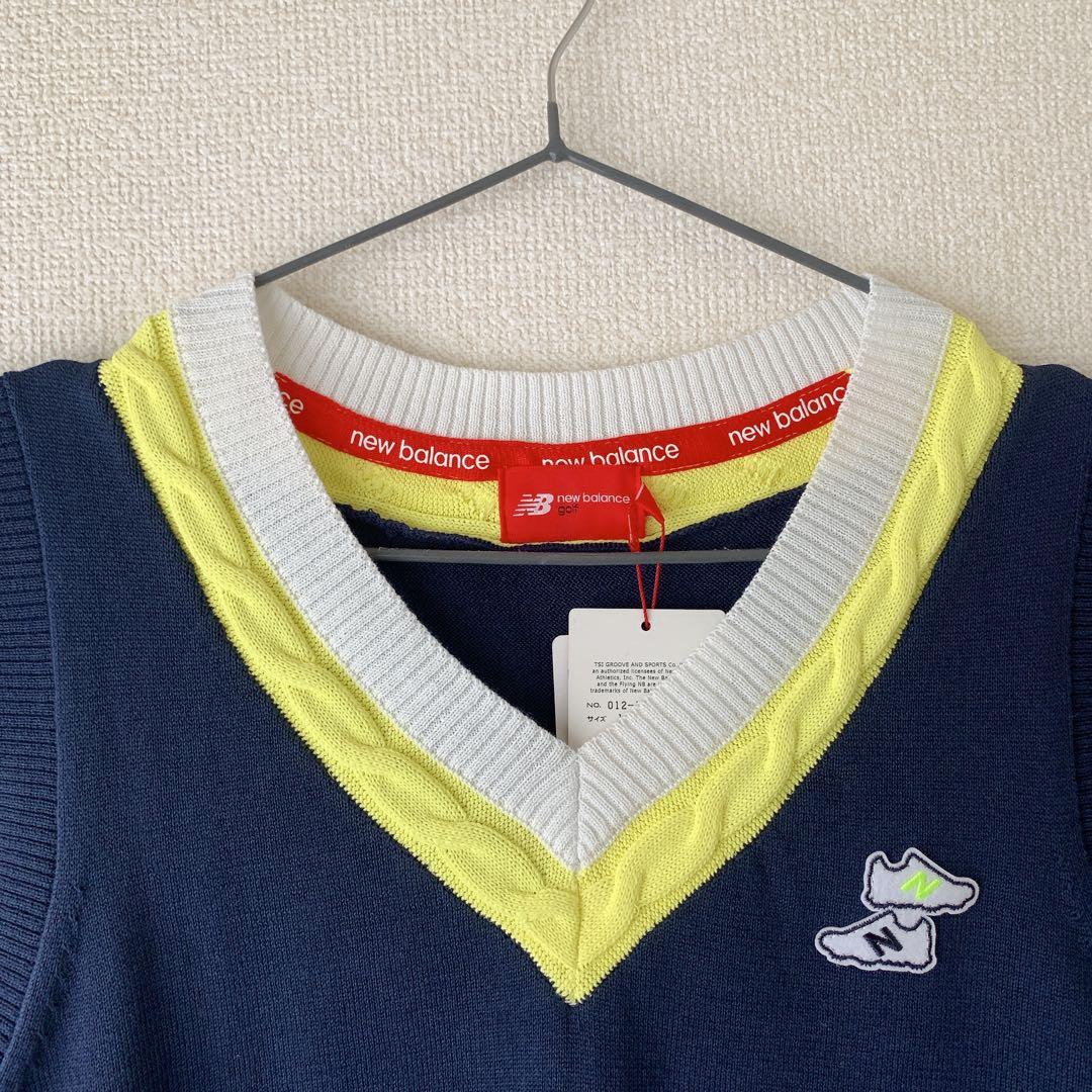 【新品タグ付】NBゴルフ ニットベスト ネイビー レディース size1