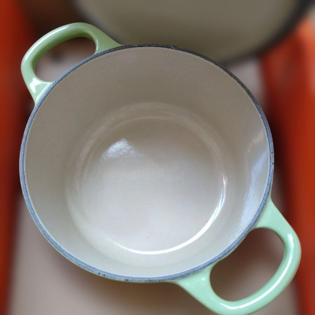 LE CREUSET 両手鍋　14センチ イエロー グリーン セット