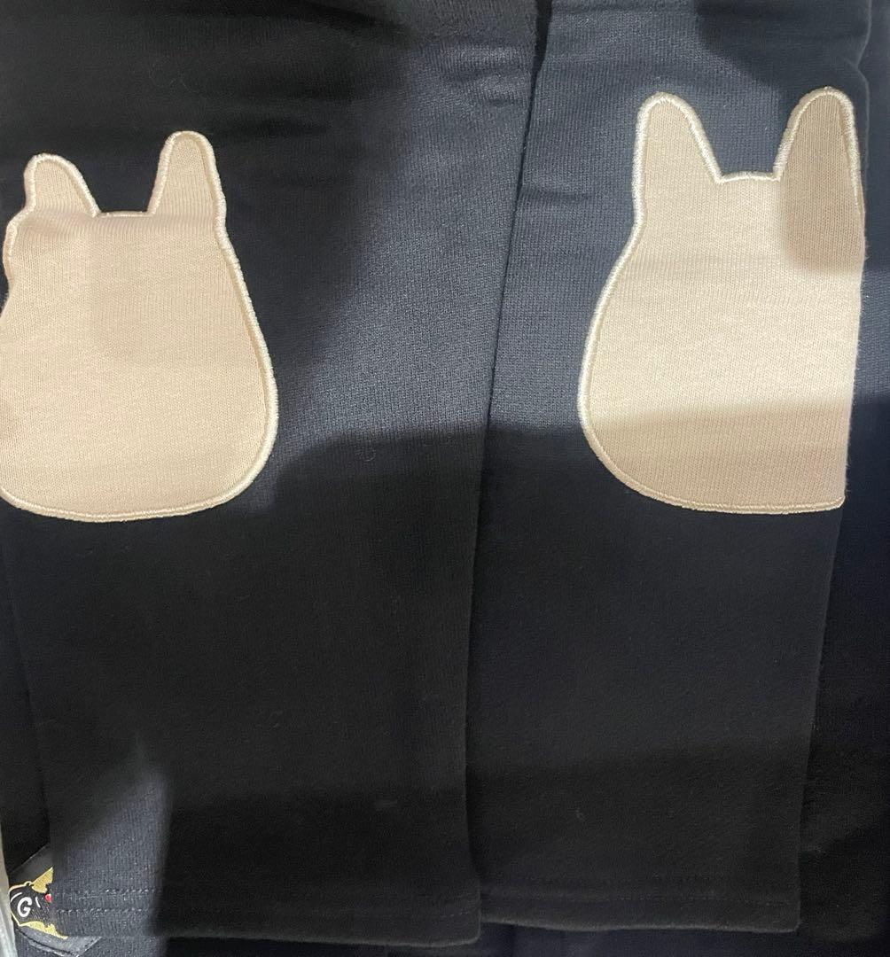 となりのトトロ ロングスリーブTシャツ 小トトロエルボーパッチ GBL 男女兼用